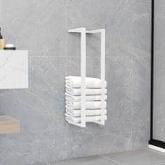 shumee Věšák na ručníky bílý 12,5 x 12,5 x 60 cm ocel