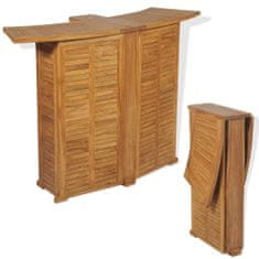 Greatstore Skládací barový stolek 155 x 53 x 105 cm masivní teakové dřevo