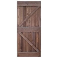 Greatstore Dveře 80 x 210 cm masivní borové dřevo tmavě hnědé