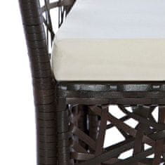 Greatstore Zahradní židle 2 ks s poduškami polyratan hnědé