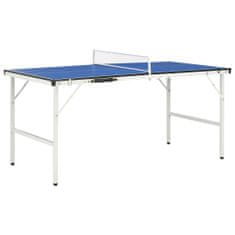 Greatstore Stůl na stolní tenis se síťkou 152 x 76 x 66 cm modrý