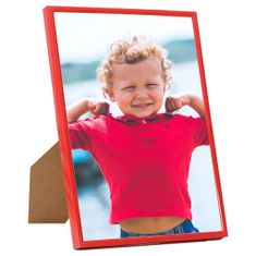 Greatstore Fotorámečky koláž 10 ks na zeď nebo stůl červené 20 x 25 cm MDF