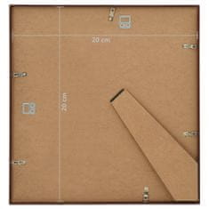 Greatstore Fotorámečky koláž 3 ks na zeď nebo stůl bronzové 20 x 20 cm MDF