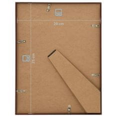 Greatstore Fotorámečky koláž 3 ks na zeď nebo stůl bronzové 20 x 25 cm MDF