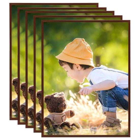 Greatstore Fotorámečky koláž 5 ks na zeď nebo stůl bronzové 40 x 50 cm MDF