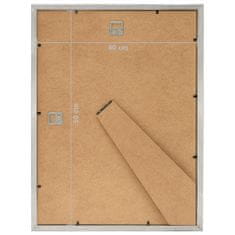 Greatstore Fotorámečky koláž 3 ks na zeď nebo stůl stříbrné 40 x 50 cm MDF