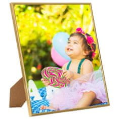 Greatstore Fotorámečky koláž 10 ks na zeď nebo stůl zlaté 20 x 20 cm MDF