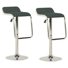 Greatstore 323371 Bar Stools 2 pcs Grey Fabric and Bentwood