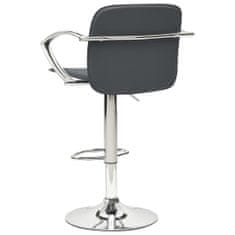 Vidaxl Barové židle 2 ks šedé umělá kůže