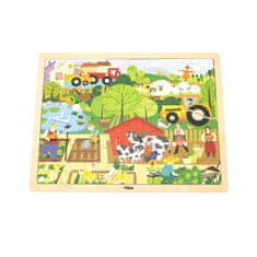 shumee Viga 44587 Puzzle na podložce 48 prvků - poznávání zoo