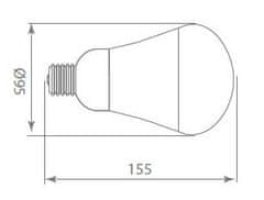 sapro LED žárovka E27 B95 40 SMD 18W, teplá bílá