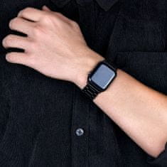 4wrist Ocelový tah pro Apple Watch - Černý 42/44/45/49 mm