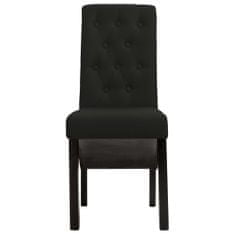 Vidaxl Jídelní židle 6 ks černé textil