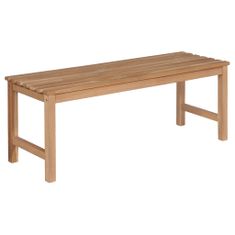 Greatstore Zahradní lavice s krémově bílou poduškou 120 cm masivní teak