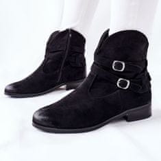 Vinceza Dámské semišové zateplené boty Black velikost 37