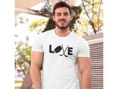 Fenomeno Pánské tričko - Love(hokej) - bílé Velikost: XL