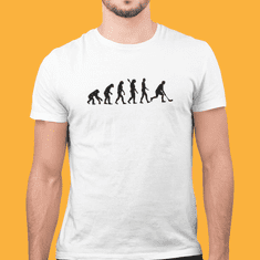 Fenomeno Pánské tričko - Evoluce florbalisty - bílé Velikost: XL
