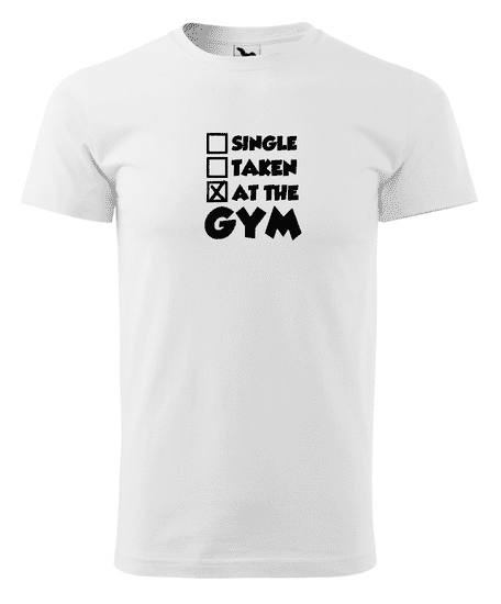 Fenomeno Pánské tričko - At the gym - bílé Velikost: S