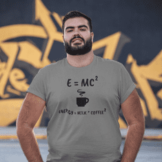 Fenomeno Pánské tričko E=mc2 - šedé Velikost: 3XL