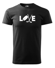 Fenomeno Pánské tričko - Love(hokej) - černé Velikost: M
