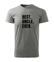 Fenomeno Pánské tričko Best uncle ever - šedé Velikost: L
