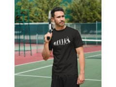 Fenomeno Pánské tričko - Evoluce tenisty - černé Velikost: 4XL