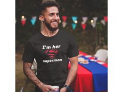 Fenomeno Pánské tričko I’m her Superman Velikost: S, Barva trička: Bílé