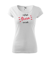 Fenomeno Dámské tričko Nejlepší dcera - bílé Velikost: XL