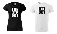Fenomeno Set triček The Boss, The real Boss Velikost dámské: L, Velikost pánské: S, Barva trička: Obě černé
