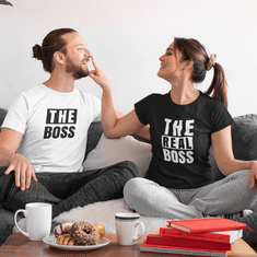 Fenomeno Set triček The Boss, The real Boss Velikost dámské: L, Velikost pánské: S, Barva trička: Obě černé