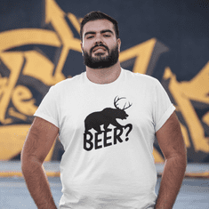 Fenomeno Pánské tričko Beerdeer - bílé Velikost: XL