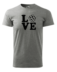 Fenomeno Pánské tričko - Love(florbal) - šedé Velikost: 4XL