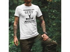 Fenomeno Pánské tričko Nesnáším být sexy myslivec - bílé Velikost: XL