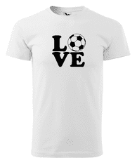 Fenomeno Pánské tričko - Love(fotbal) - bílé Velikost: 2XL