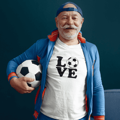 Fenomeno Pánské tričko - Love(fotbal) - bílé Velikost: 2XL
