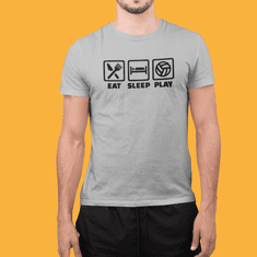 Fenomeno Pánské tričko - Eat sleep volleyball - šedé Velikost: XL