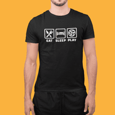 Fenomeno Pánské tričko - Eat sleep volleyball - černé Velikost: S