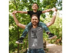 Fenomeno Pánské tričko Best dad ever - šedé Velikost: S