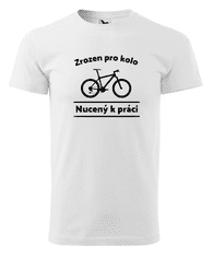 Fenomeno Pánské tričko - Zrozen pro kolo - bílé Velikost: S
