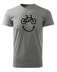 Fenomeno Pánské tričko - Smile(kolo) - šedé Velikost: 3XL
