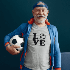 Fenomeno Pánské tričko - Love(fotbal) - šedé Velikost: 2XL