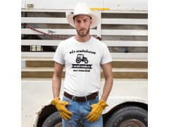 Fenomeno Pánské tričko Být zemědělcem není práce - bílé Velikost: XL
