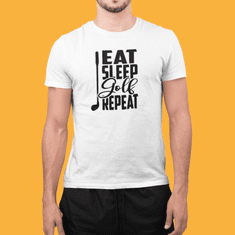 Fenomeno Pánské tričko - Eat sleep golf - bílé Velikost: XL