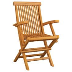 Greatstore Zahradní židle s jasně zelenými poduškami 6 ks masivní teak