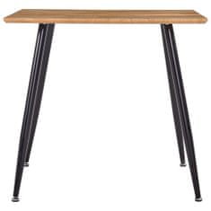 Greatstore Jídelní stůl dubový a černý 80,5 x 80,5 x 73 cm MDF