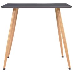 Greatstore Jídelní stůl šedý a dubový 80,5 x 80,5 x 73 cm MDF