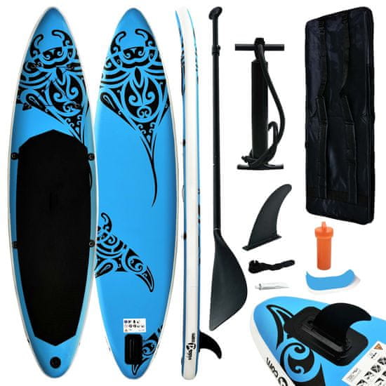 Vidaxl Nafukovací SUP paddleboard 305 x 76 x 15 cm modrý