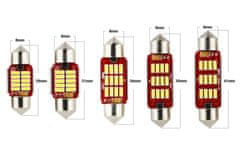 SEFIS LED žárovka sufit 28mm 12V C5W 10SMD CANBUS bílá