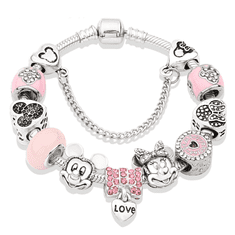 SILVER STAR Náramek Mickey Minnie ve stylu PANDORA - exkluzivní model P10929-1: Klasika s osobitým dotekem - 18