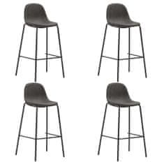 Vidaxl Barové židle 4 ks tmavě šedé textil